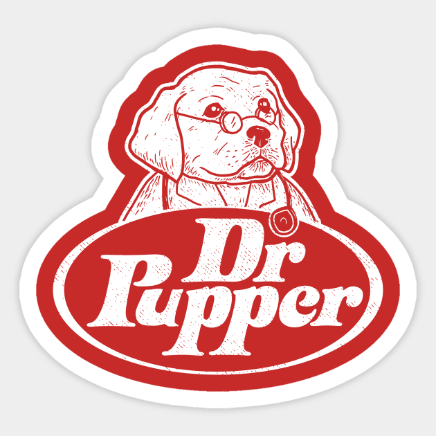 Dr Pupper Sticker by dumbshirts